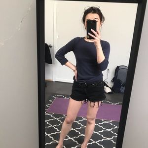 Forever 21 Black Denim Shorts